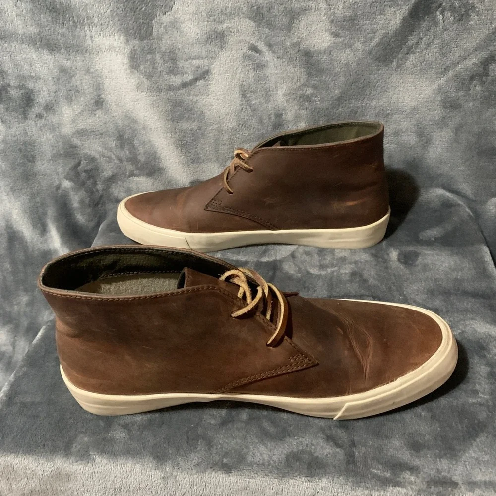 SeaVees Maslon Desert Boot Brown Rugged Oiled Leather Chukka Sneaker Mens 10.5
